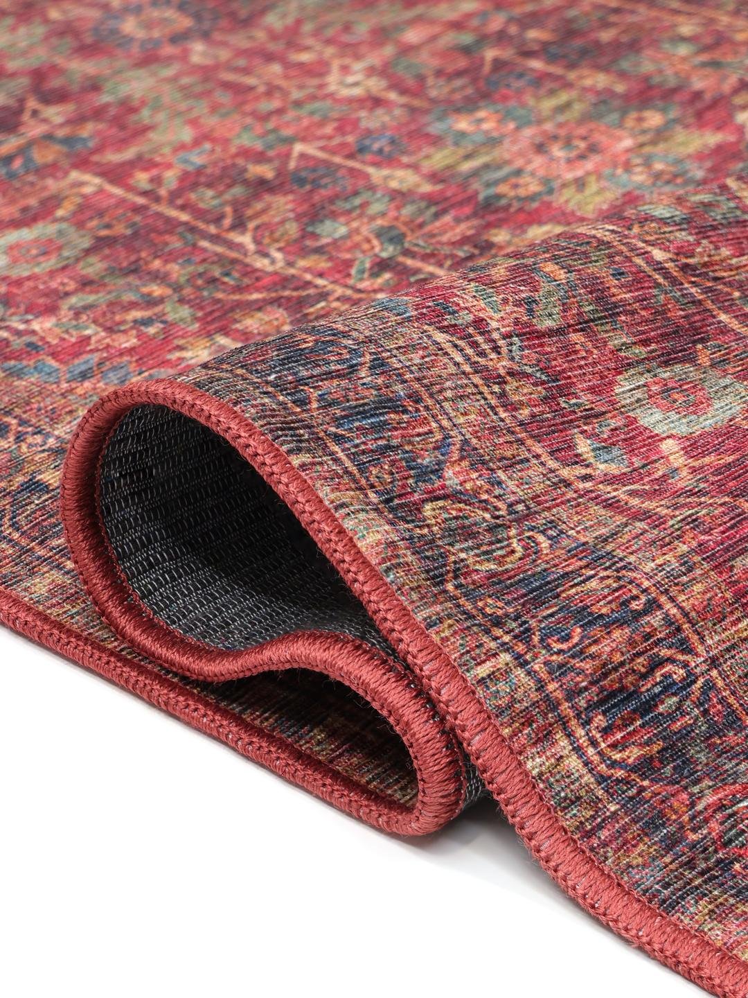 Khalifa Oriental - Rouge Tapis coton De passage 80 x 250 cm – Image 5