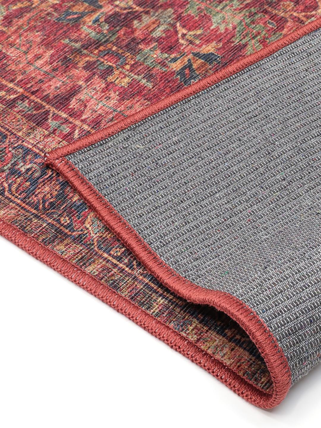 Khalifa Oriental - Rouge Tapis coton De passage 80 x 250 cm – Image 7