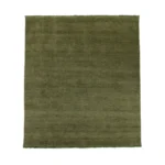Handloom fringes - Vert Tapis de Laine 250 x 300 cm