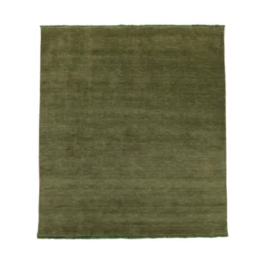 Handloom fringes - Vert Tapis de Laine 250 x 300 cm