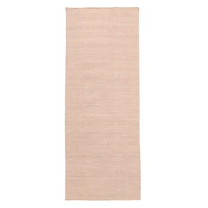 Handloom flat - Rose Clair Tapis de Laine De passage 80 x 200 cm