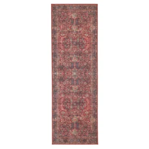 Khalifa Oriental - Rouge Tapis coton De passage 80 x 250 cm